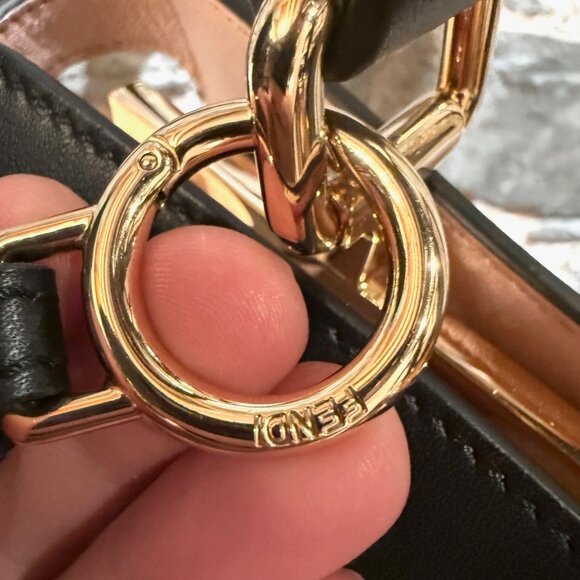 Fendi 2020 Black Calf Medium Peekaboo I See You Bag - Picture 11 of 16